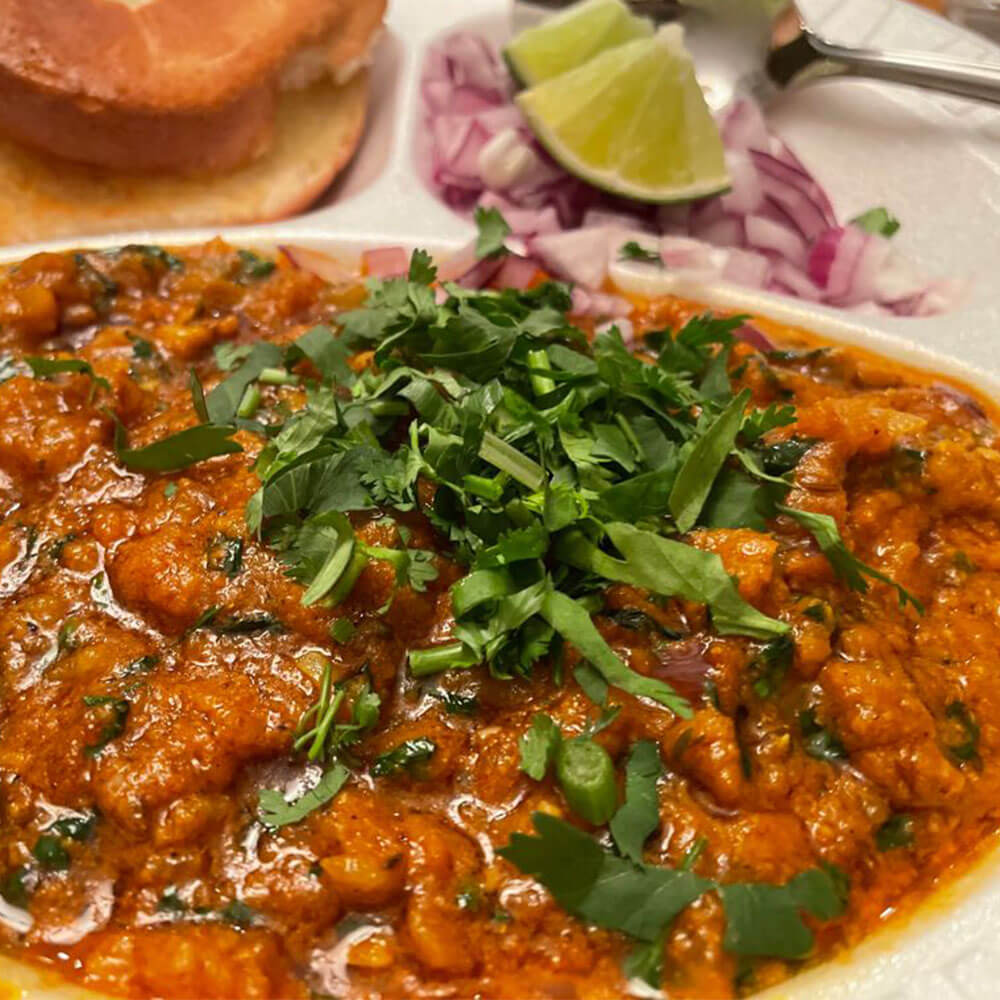 Spiced kheema curry at Indian restaurant near me